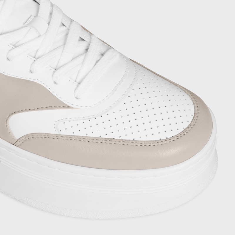 CELINE - BLOCK TRIOMPHE牛皮革運動鞋 - 灰色 / 螢光白 -  - 1 | CELINE