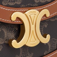 BESACE CLEA標誌印花迷你手袋 - 黃褐色 - TRIOMPHE手袋 - 1 | CELINE