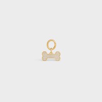 Bone strass dog medal in brass - GOLD - DOG ACCESSORIES - 1 | CELINE