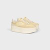 BLOCK WEDGE SNEAKER IN CALFSKIN AND SUEDE CALFSKIN - CREAM / LIGHT YELLOW -  - 1 | CELINE