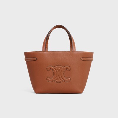 MINI CABAS ANAIS CUIR TRIOMPHE IN Grained calfskin - TAN - MORE LINES - 4 | CELINE