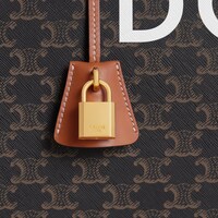 Travel 50 in Triomphe Canvas with Dog Print - TAN - DOG ACCESSORIES - 1 | CELINE