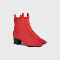 CHERI - ZIPPED BOOT IN Stretch Lambskin - BRIGHT RED -  - 2 | CELINE