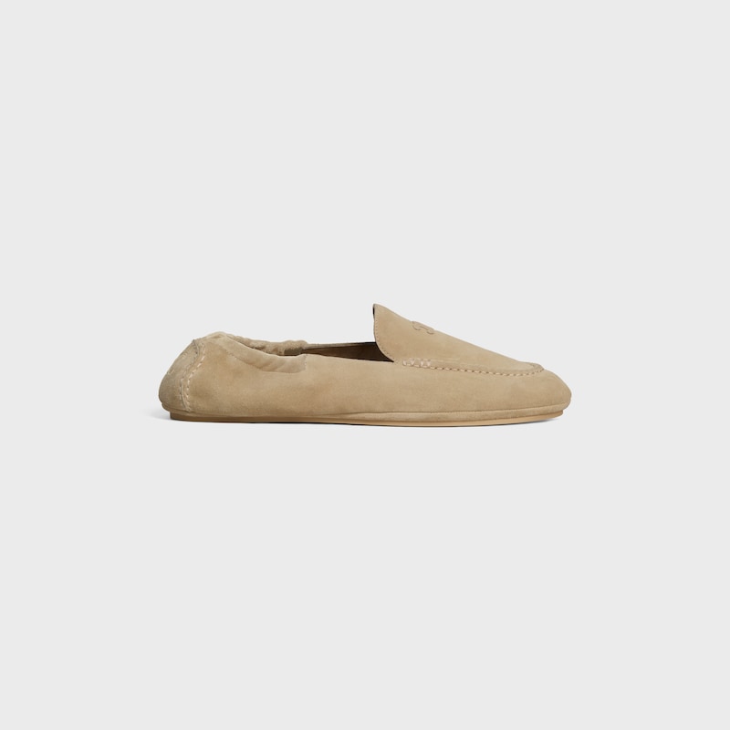 ADAM LOAFER IN SUEDE CALFSKIN - BEIGE -  - 1 | CELINE