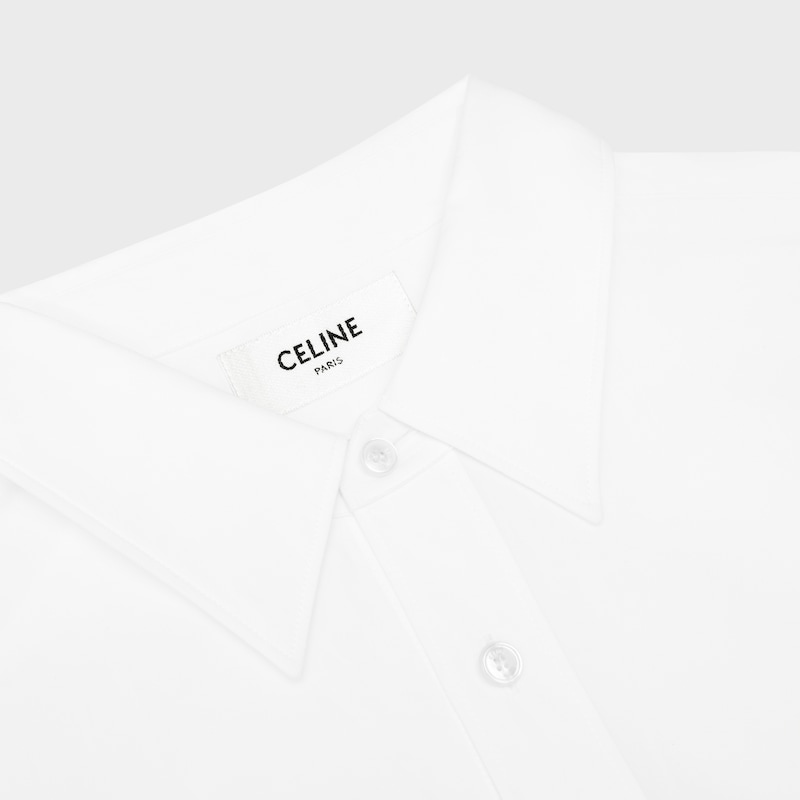 classic shirt IN COTTON POPLIN - BLANCO -  - 1 | CELINE