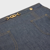 trapeze mini skirt in raw wash denim - RAW WASH -  - 2 | CELINE