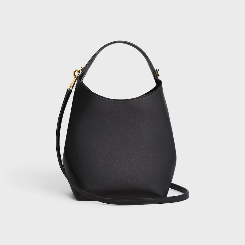 SMALL HOBO IN SUPPLE SMOOTH CALFSKIN - BLACK - SHOULDER BAGS - 1 | CELINE