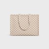 Large Cabas Thais in TEXTILE WITH TRIOMPHE CANVAS PRINT AND CALFSKIN - WHITE - OTHER LINES - 4 | CELINE