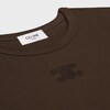CAMISETA TRIOMPHE DE PUNTO DE ALGODÓN DE CANALÉ - MARRÓN -  - 3 | CELINE