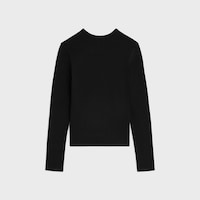 CAMISETA TRIOMPHE DE PUNTO DE ALGODÓN DE CANALÉ - NEGRO -  - 2 | CELINE