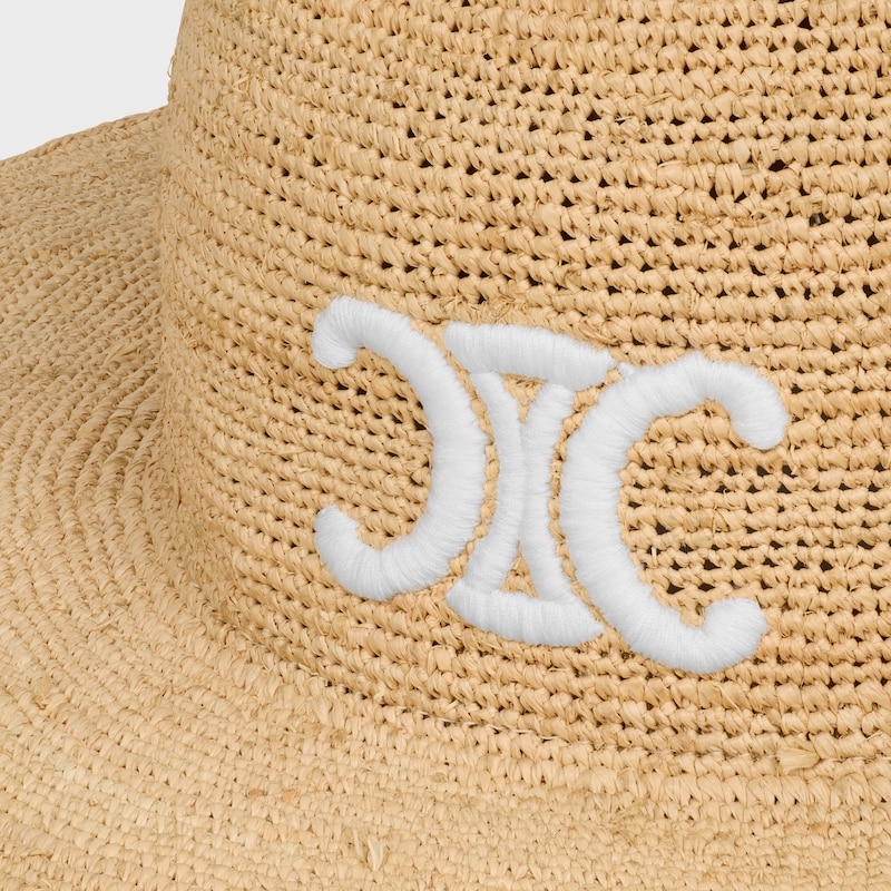 triomphe hat IN raffia - NATURAL / WHITE -  - 1 | CELINE