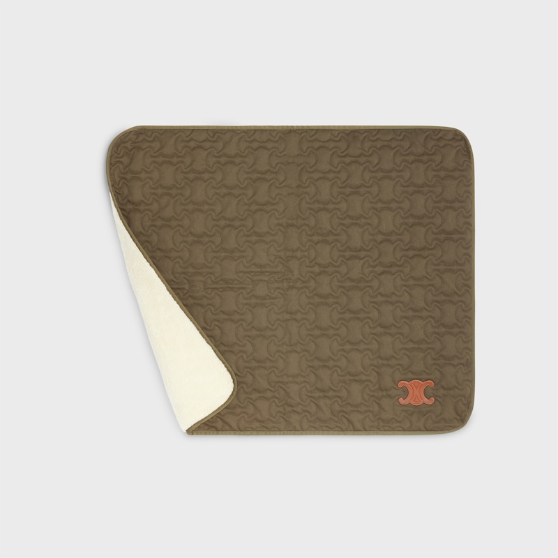 襯芯華達呢織物及羊毛小號狗毯 - 卡其色 - 宠物犬配饰 - 1 | CELINE