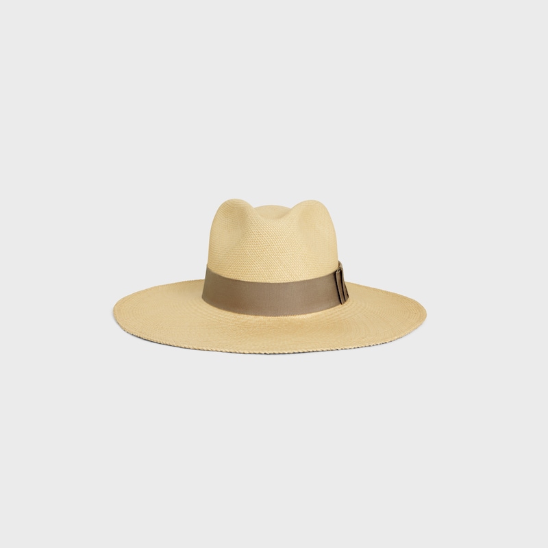 panama hat in straw - NATURAL / CHESTNUT -  - 1 | CELINE
