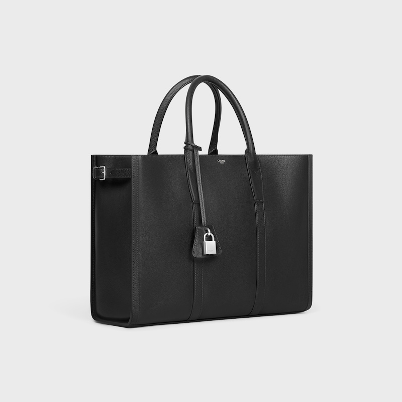 BOLSO CABAS MALAQUAIS MEDIANO DE PIEL DE BECERRO FLEXIBLE - NEGRO - BOLSOS DE TRABAJO Y DE VIAJE - 1 | CELINE