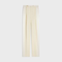 hepburn tux trousers IN diagonal wool - OFF WHITE -  - 1 | CELINE