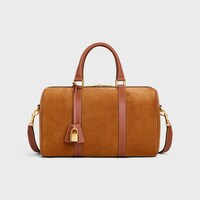 LARGE BOSTON in SUEDE CALFSKIN - TOBACCO - TOP-HANDLE BAGS - 1 | CELINE