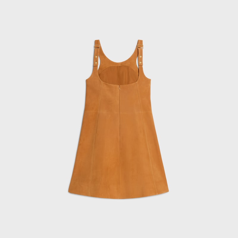 abito in pelle scamosciata - CANNELLA -  - 1 | CELINE