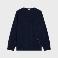 크루넥 스웨터 - 체인 캐시미어 - 네이비 -  - 1 | CELINE