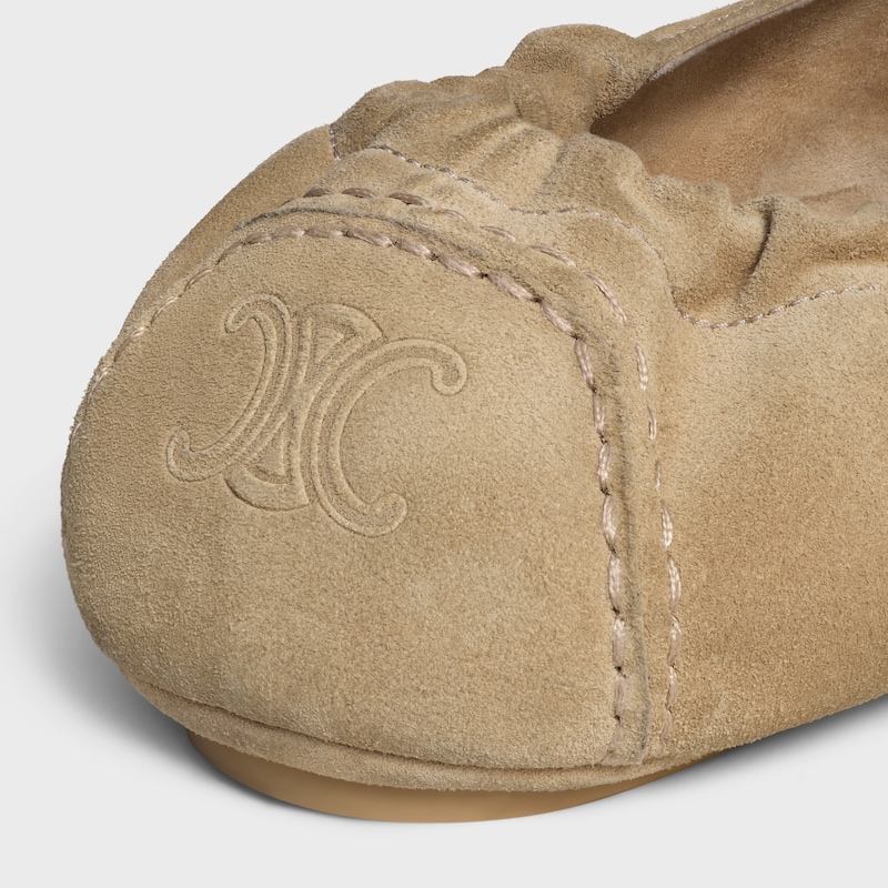 ADAM LOAFER IN SUEDE CALFSKIN - BEIGE -  - 1 | CELINE