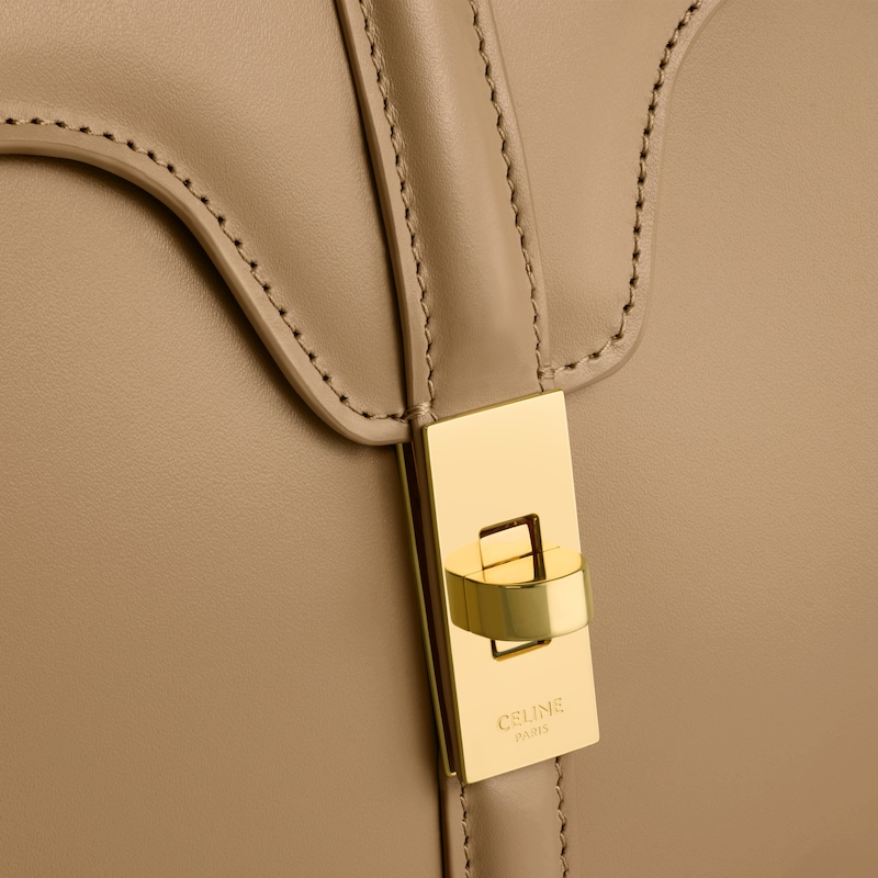 Small 16 Bag IN satinated calfskin - SMOKED BROWN - TOP-HANDLE BAGS - 1 | CELINE