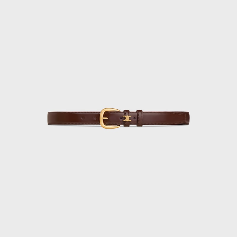 CEINTURE VIVIENNE 25MM Taurillon - CHATAIGNE -  - 1 | CELINE