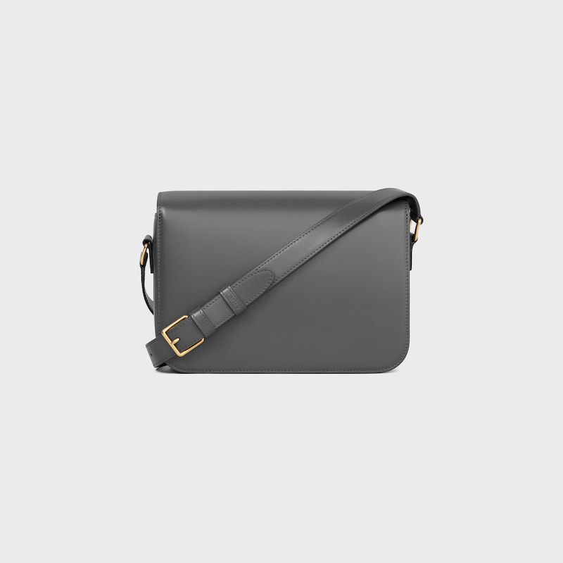 CLASSIQUE TRIOMPHE BAG in shiny calfskin - ANTHRACITE - TRIOMPHE - 1 | CELINE