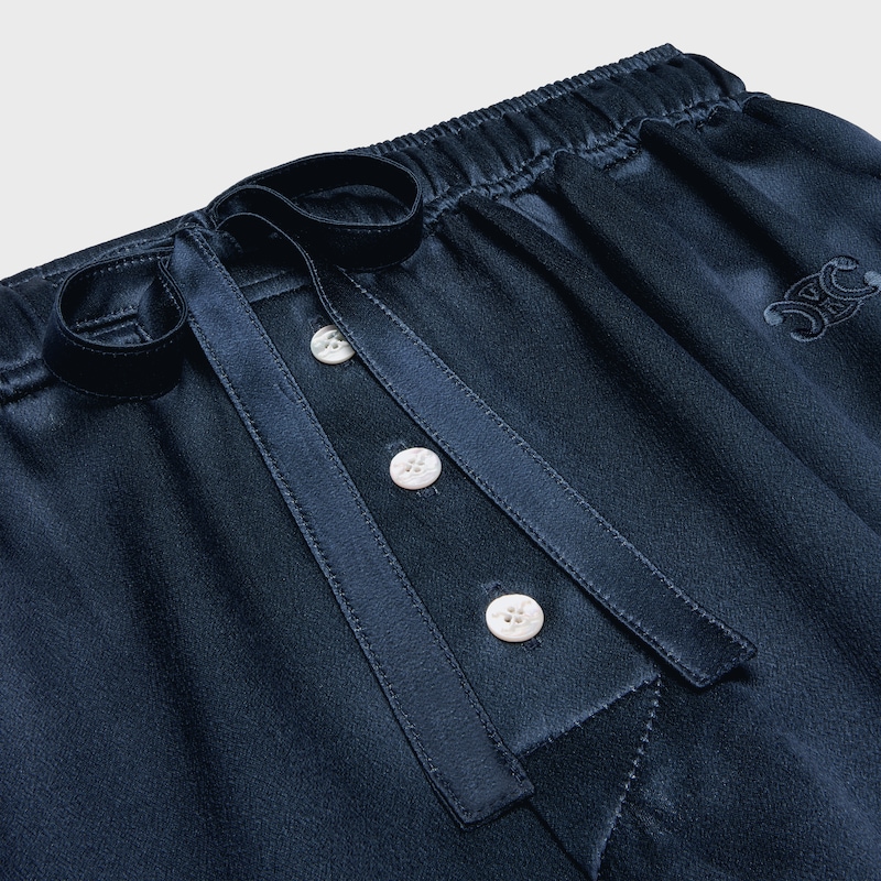 pyjama trousers IN SATIN SOIE - NAVY -  - 1 | CELINE