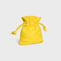 MICRO CRYSTAL POUCH IN SMOOTH LAMBSKIN - ULTRA YELLOW - CHARMS AND ACCESSORIES - 2 | CELINE