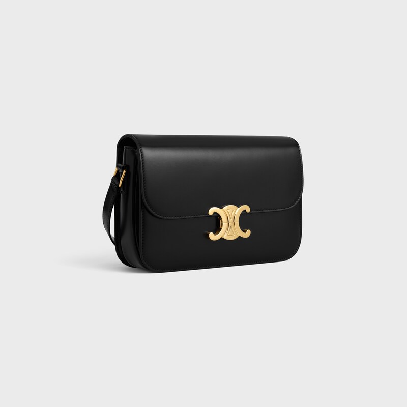 CLASSIQUE TRIOMPHE BAG IN shiny calfskin - BLACK - GIFT FINDER - 1 | CELINE