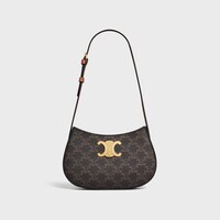 MEDIUM TILLY BAG IN Triomphe canvas and calfskin - TAN - BIBLIOTHEQUE NATIONALE - 1 | CELINE