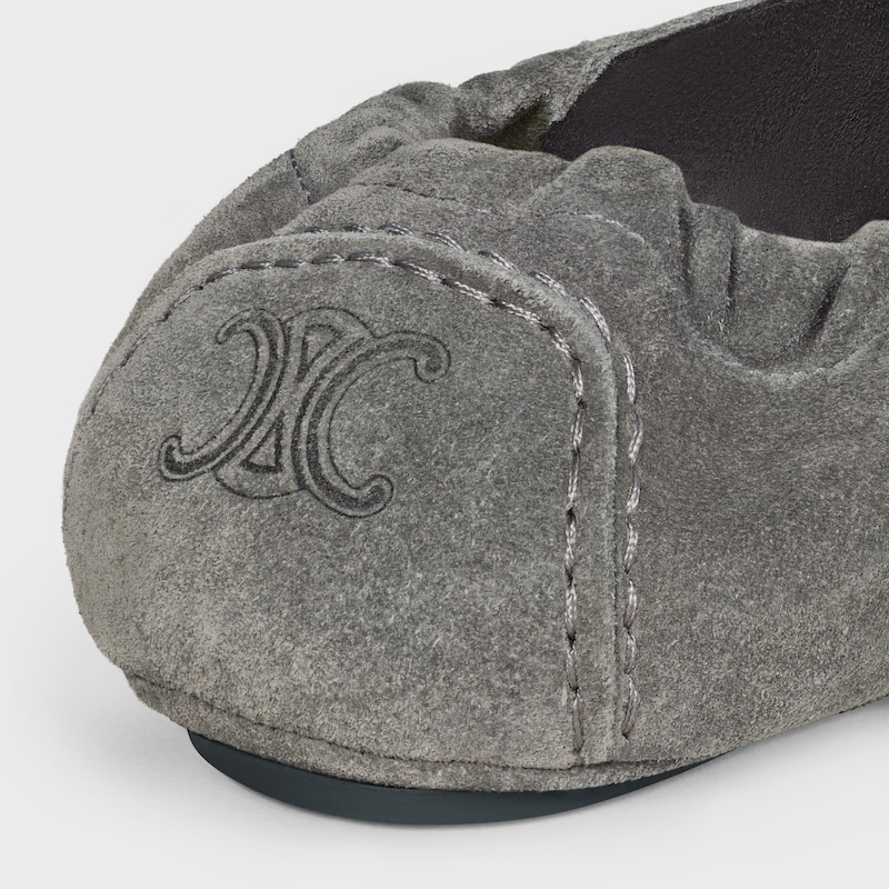 ADAM LOAFER IN SUEDE CALFSKIN - GREY -  - 1 | CELINE