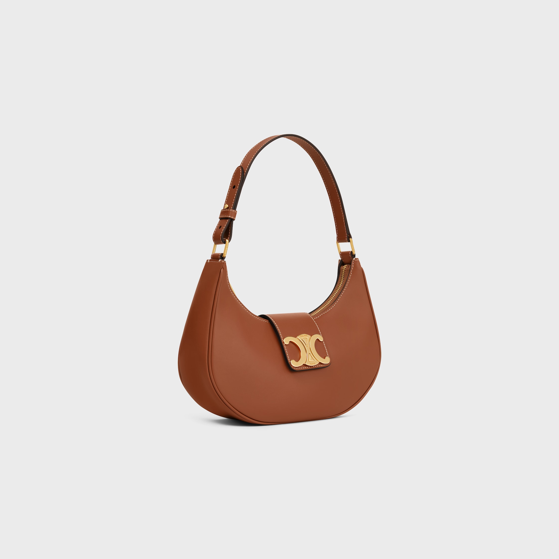 MEDIUM AVA TRIOMPHE BAG IN smooth Calfskin - TAN | CELINE