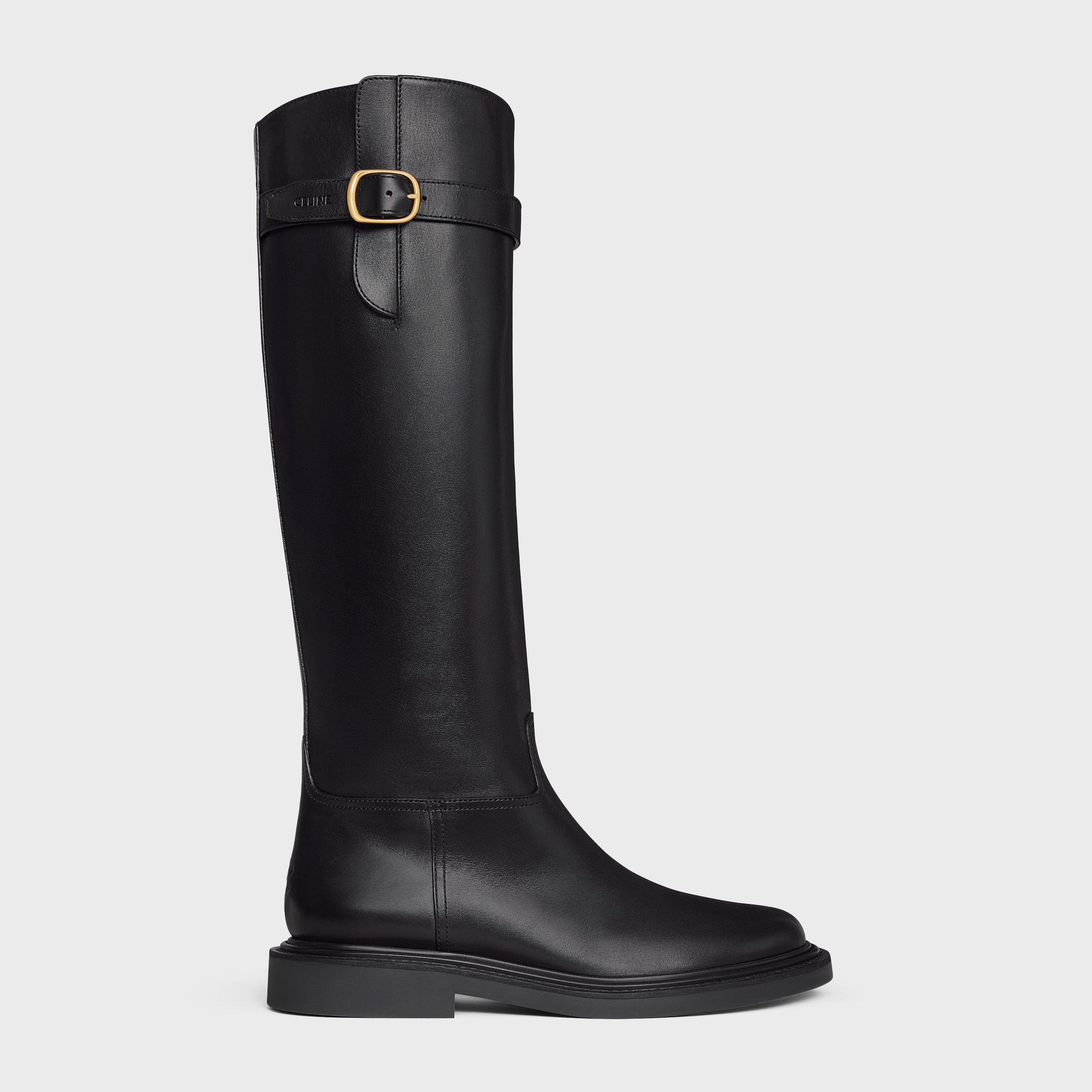 【極上美品】CELINEトリオンフロングブーツ　ブラック37 LES BOTTES CELINE トリオンフ ハイブーツ / パテントカーフ