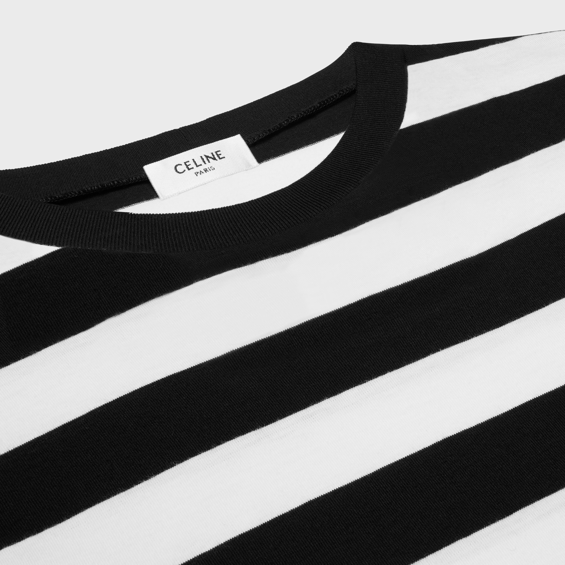 triomphe loose t-shirt in cotton jersey - BLACK / WHITE | CELINE