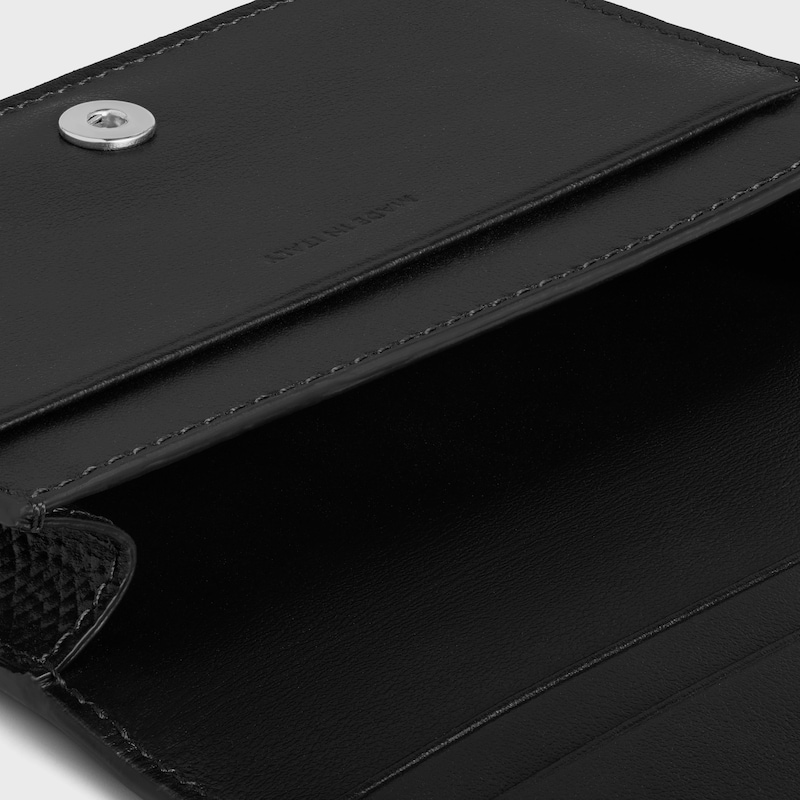 BUSINESS CARD HOLDER IN Grained Calfskin - BLACK - COIN AND CARD HOLDERS - 1 | CELINE