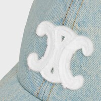 triomphe cap IN COTTON DENIM - WESTSIDE WASH DESTROYED -  - 1 | CELINE