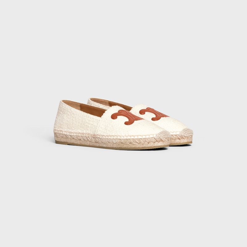 LES ESPADRILLES CELINE in TWEED & CALFSKIN - CREAM -  - 1 | CELINE