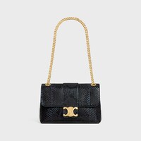 ミディアム CELINE ヴィクトワール バッグ / パイソン - ダークアンスラサイト - もっと見る - 1 | CELINE