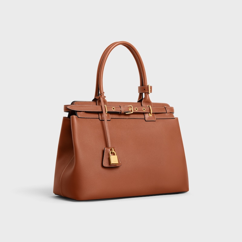 CELINE CONTI BAG in SUPPLE GRAINED CALFSKIN - TAN - CONTI - 1 | CELINE