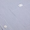 條紋絲棉混紡短款襯衫 - 粉筆色 / 海藍色 -  - 4 | CELINE