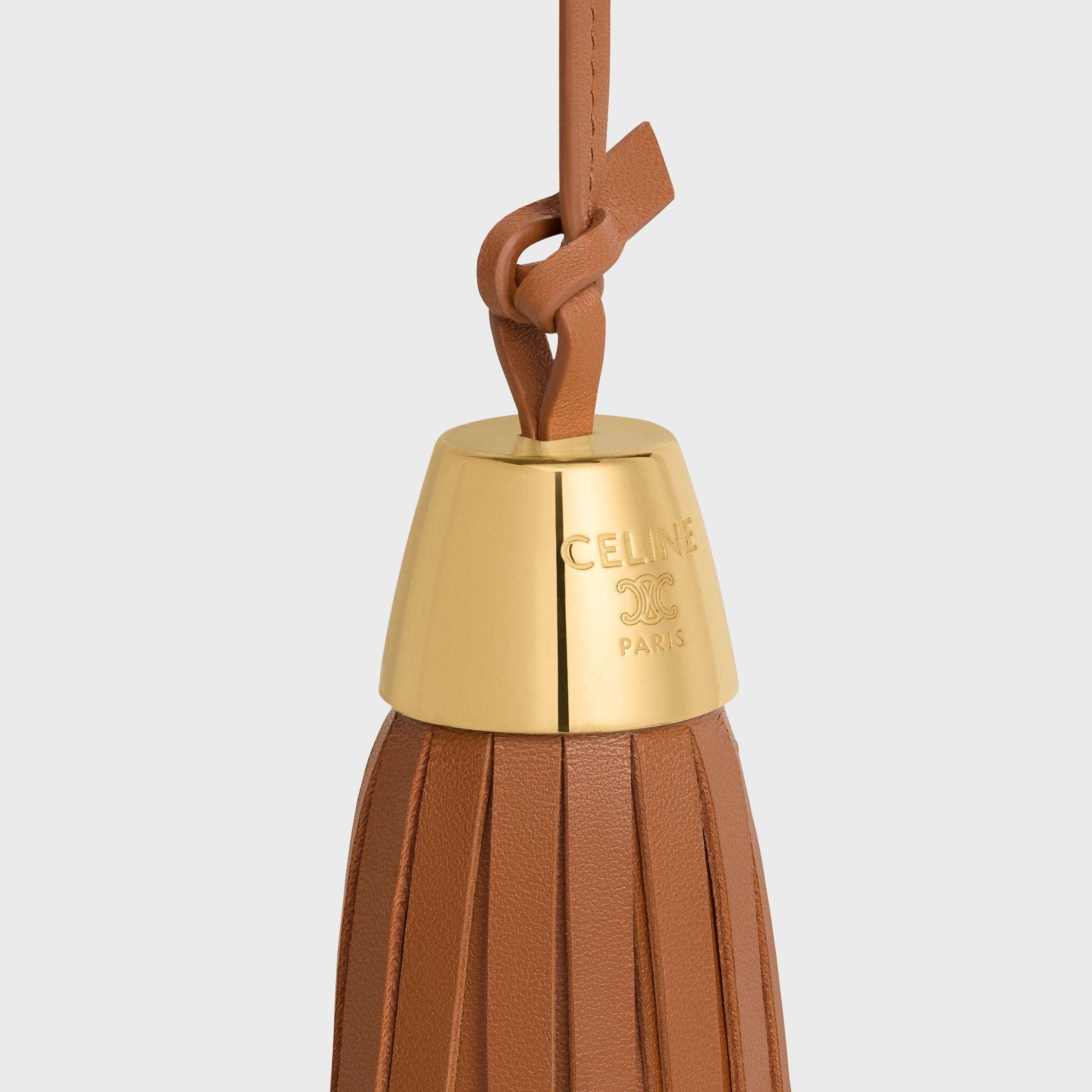 TASSEL CHARM IN SMOOTH LAMBSKIN - SOFT TAN | CELINE