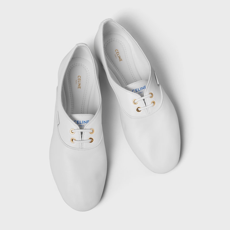 BALLET LACE-UP SHOE IN LAMBSKIN - Ultra White -  - 1 | CELINE