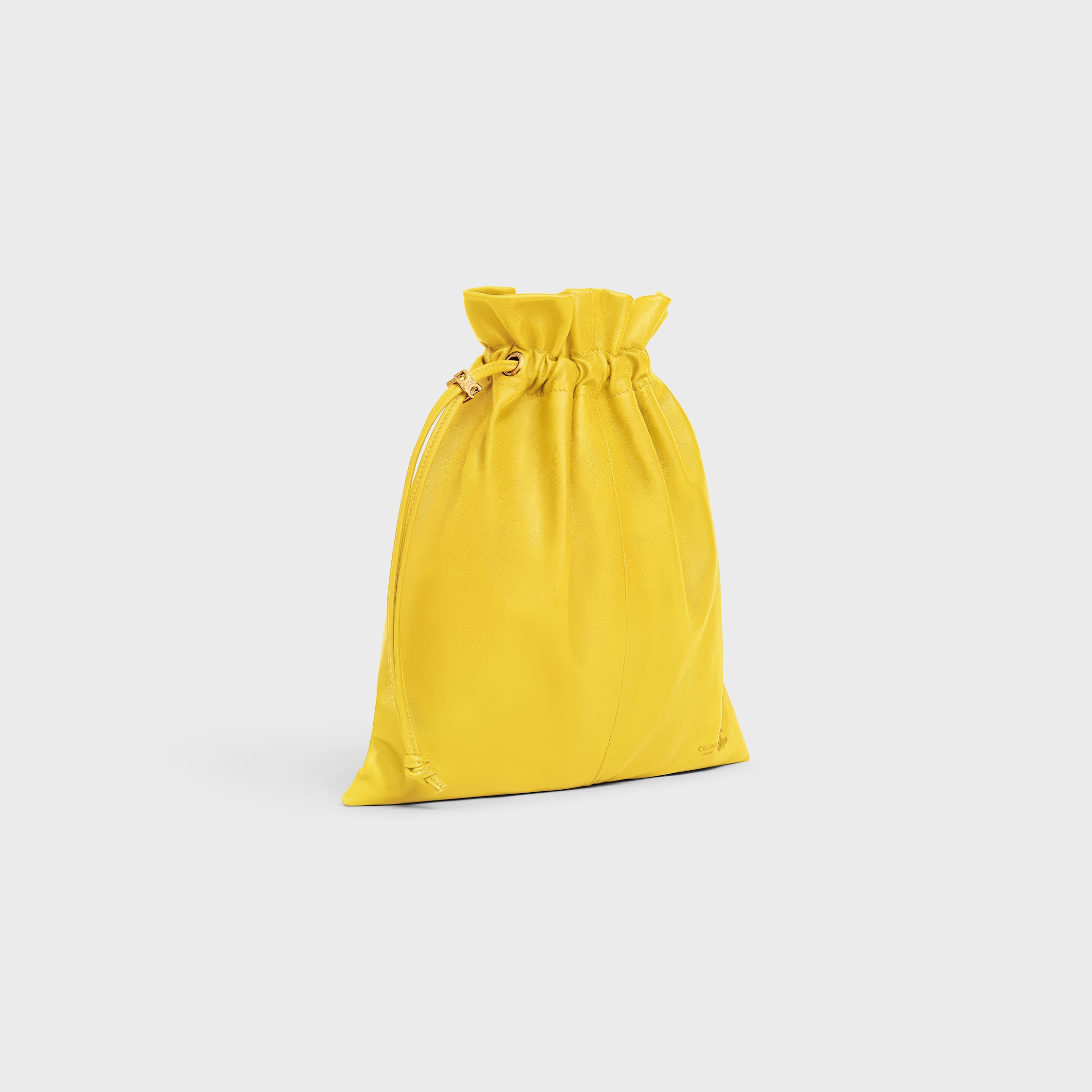 SMALL CRYSTAL POUCH IN LAMBSKIN - ULTRA YELLOW | CELINE