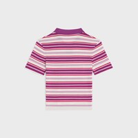 polo sweater IN striped cotton - WHITE / PURPLE -  - 2 | CELINE