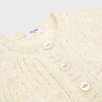 馬海毛刺繡開衫 - 米白色 -  - 1 | CELINE