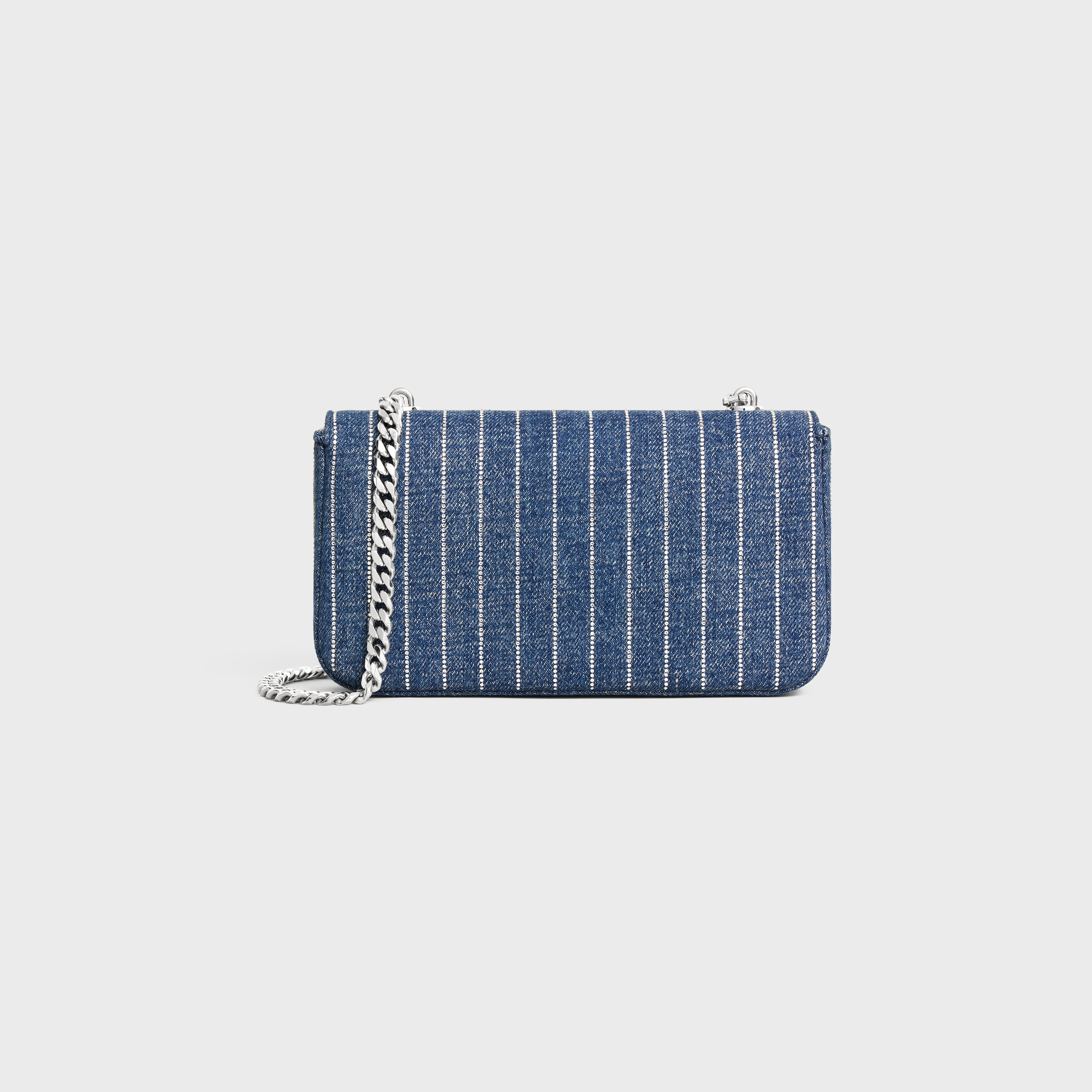 【CELINE(セリーヌ)】CLAUDE DENIM CHAIN SHOULDER BAG Celine Claude Denim Chain Shoulder Bag - LVLENKA Luxury