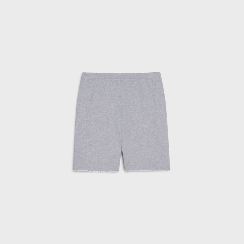 celine shorts in cotton fleece - GREY/ BLACK -  - 1 | CELINE