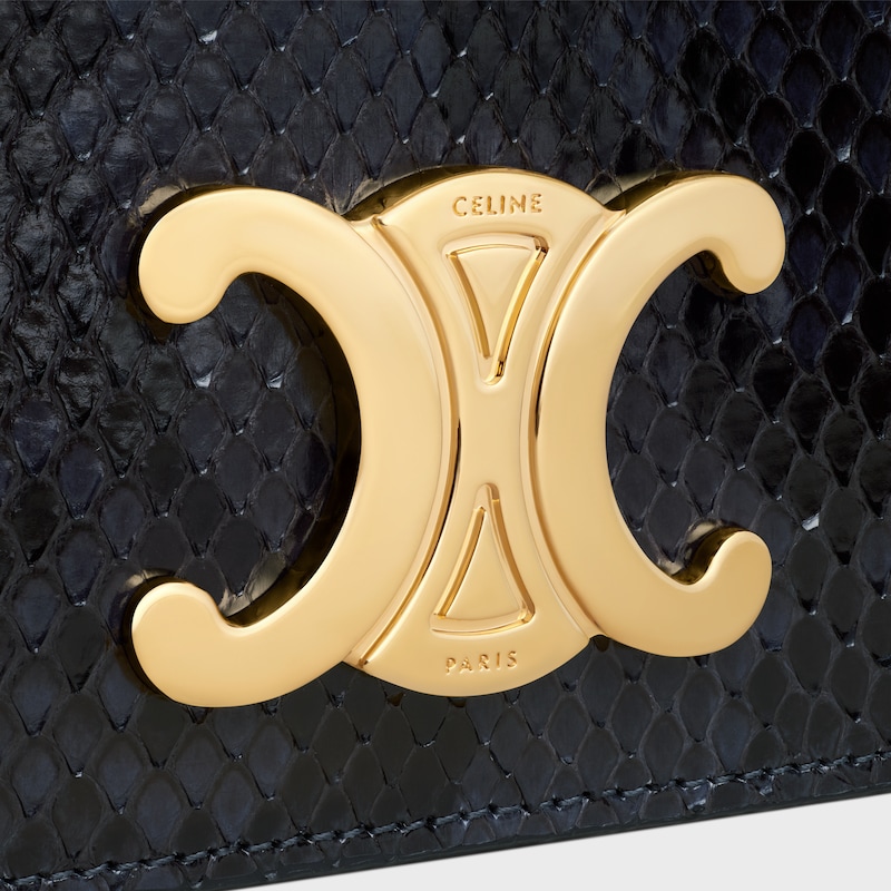 MULTIPOCHETTE IN PYTHON - DARK ANTHRACITE - MORE LINES - 1 | CELINE