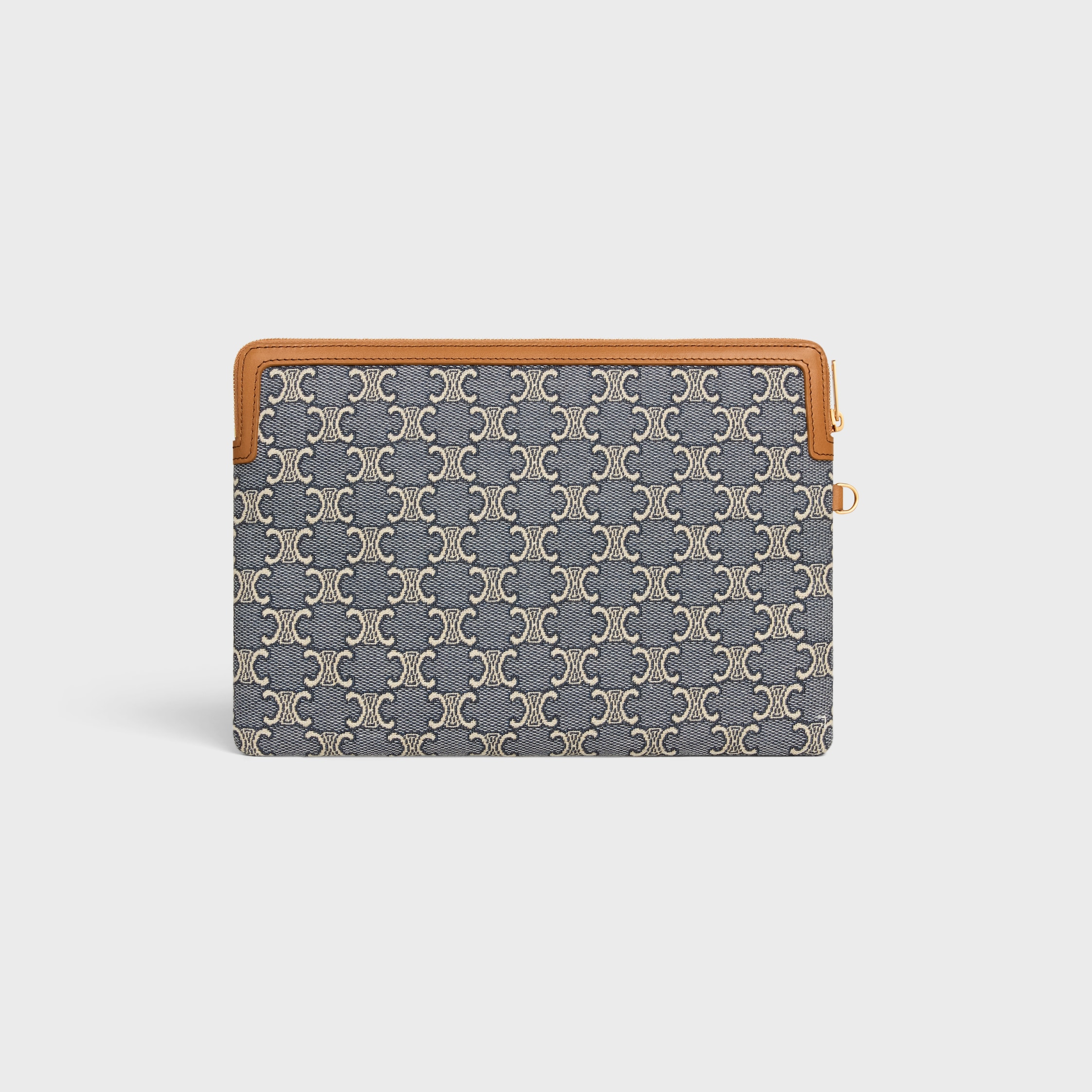 SMALL POUCH WITH STRAP CUIR TRIOMPHE IN JACQAURD TRIOMPHE ALL OVER