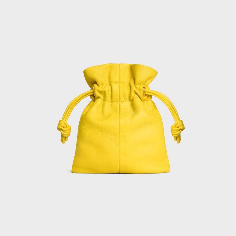 POCHETTE CON MICROCRISTALES DE PIEL DE CORDERO LISA - ULTRAMARILLO - CHARMS Y ACCESORIOS - 1 | CELINE